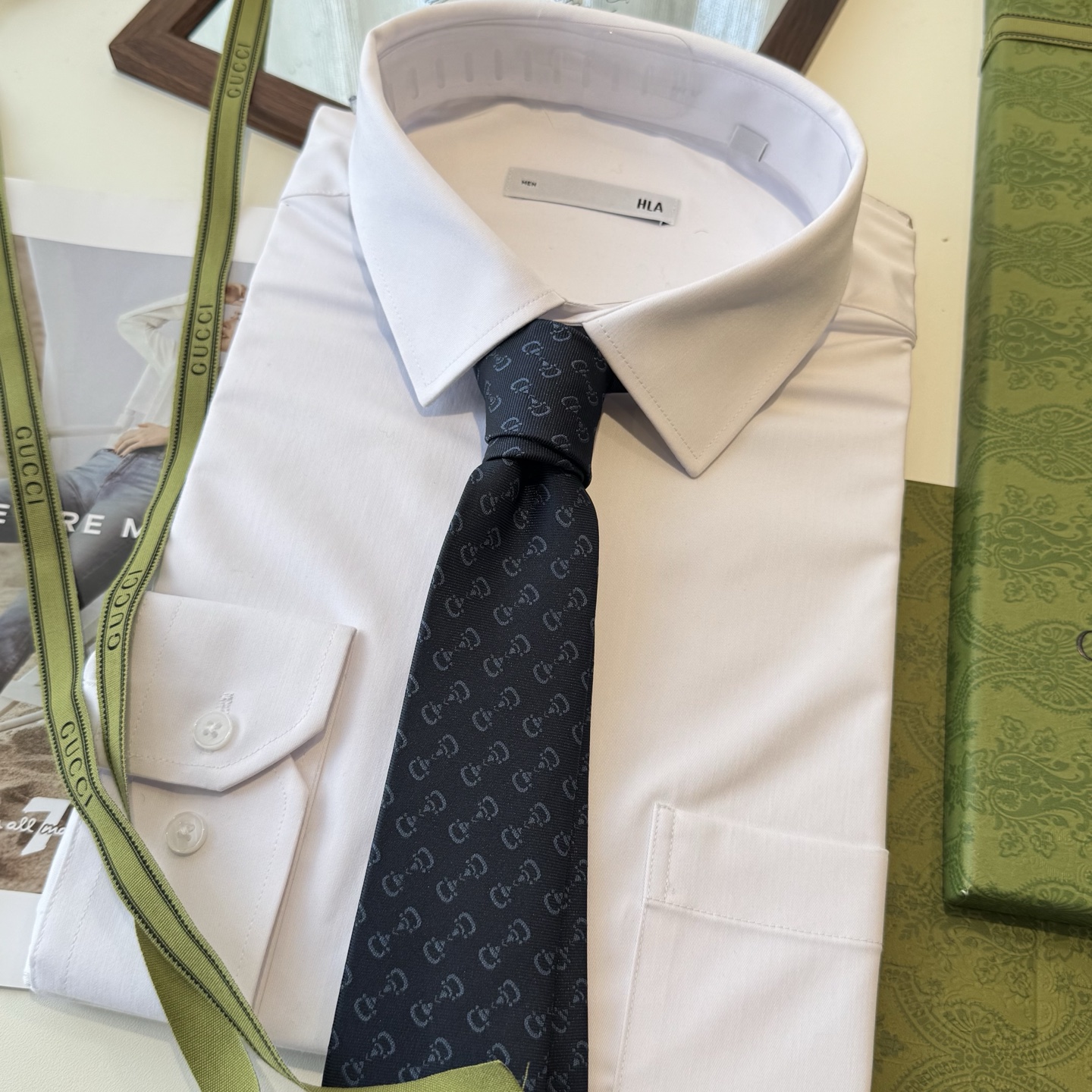 特价 特 G家专柜新款【GG标识领带】男士领带👔👔，稀有采用经典小G LOGO提花展现精湛手工与时尚优雅
