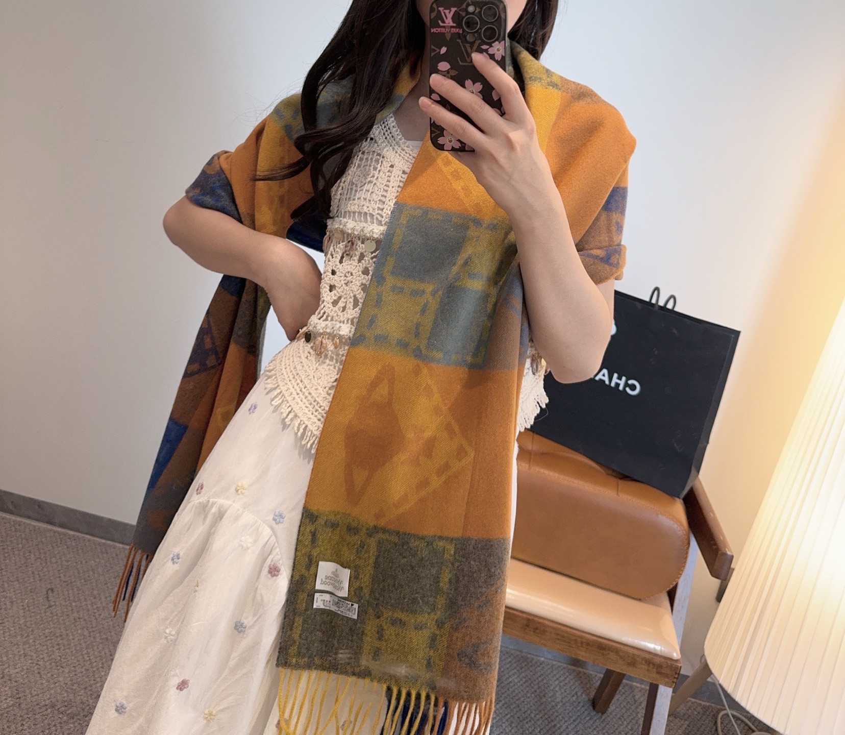 🆕𝐕𝐢𝐯𝐢𝐞𝐧𝐧𝐞 𝐖𝐞𝐬𝐭𝐰𝐨𝐨𝐝🪐✨经典大土星围巾 vivienne westwood西太后土星 英