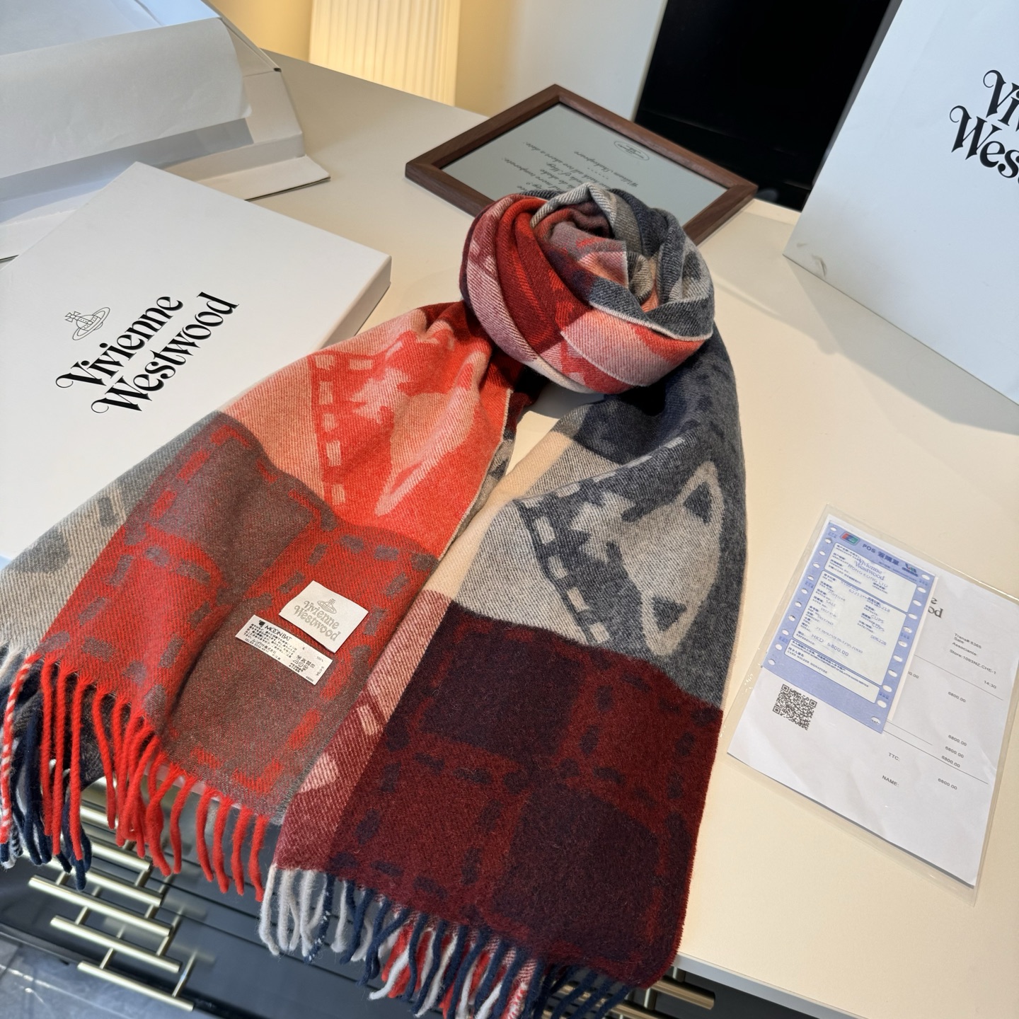 🆕𝐕𝐢𝐯𝐢𝐞𝐧𝐧𝐞 𝐖𝐞𝐬𝐭𝐰𝐨𝐨𝐝🪐✨经典大土星围巾 vivienne westwood西太后土星 英