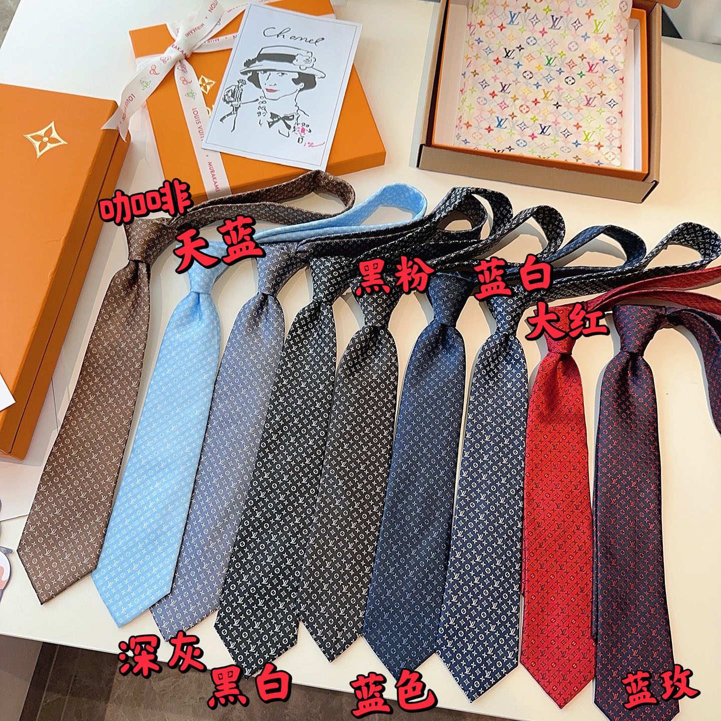特价 LV老花领带 ，路易威登经典领带👔老花提花设计，男士必备单品超时尚！高端品质 版型面料都达到品牌标