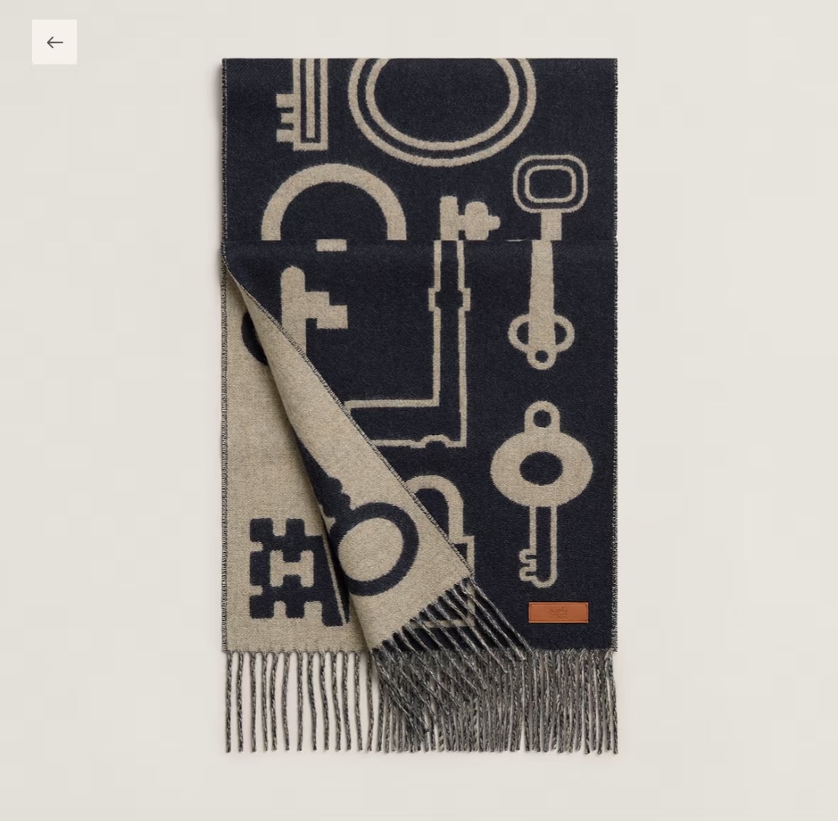 全网都爱的一款H钥匙双面羊绒围巾，Casaque Porte-Clefs触感柔软细腻 软软绵绵如云朵般轻