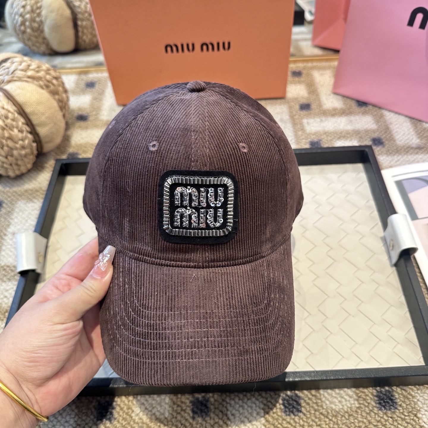 谬谬miumiu 原单 新款棒球帽，正品开模订制，原版做工细致质量超赞！