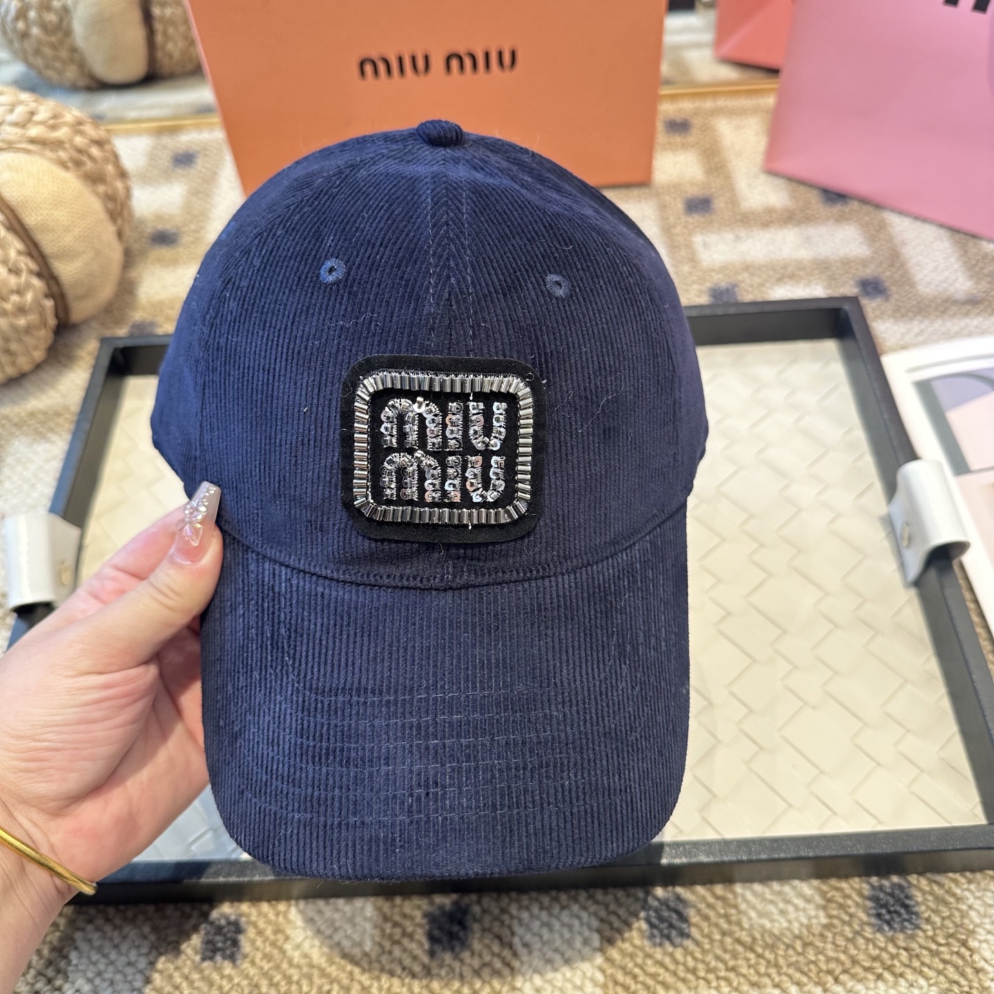 谬谬miumiu 原单 新款棒球帽，正品开模订制，原版做工细致质量超赞！