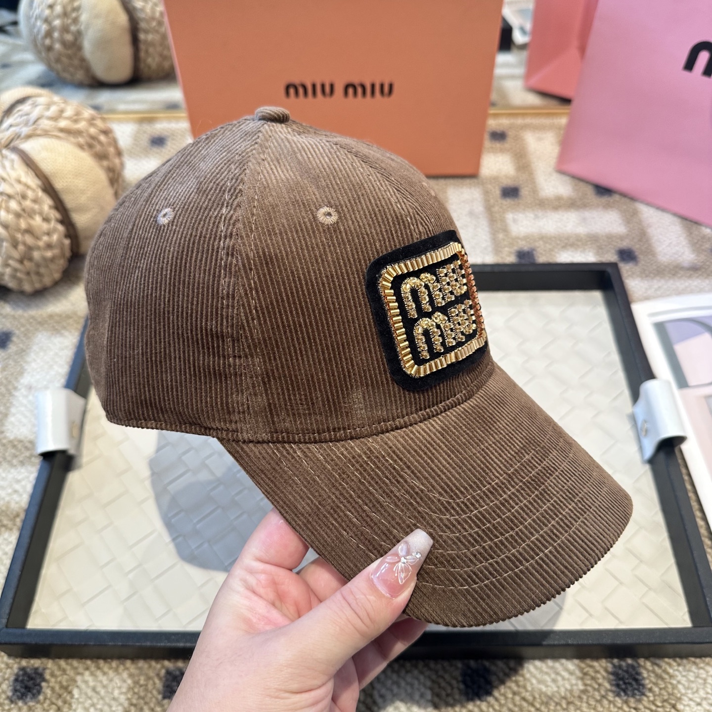 谬谬miumiu 原单 新款棒球帽，正品开模订制，原版做工细致质量超赞！