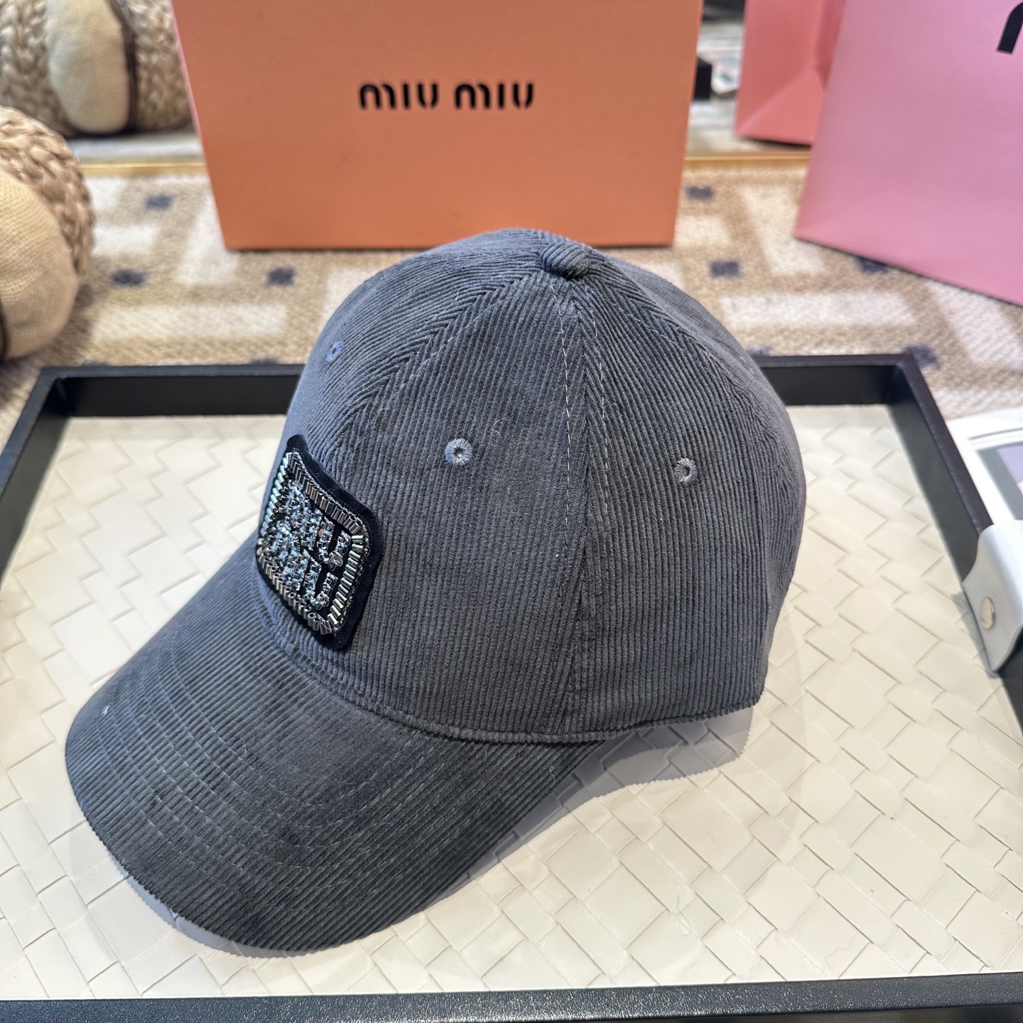 谬谬miumiu 原单 新款棒球帽，正品开模订制，原版做工细致质量超赞！