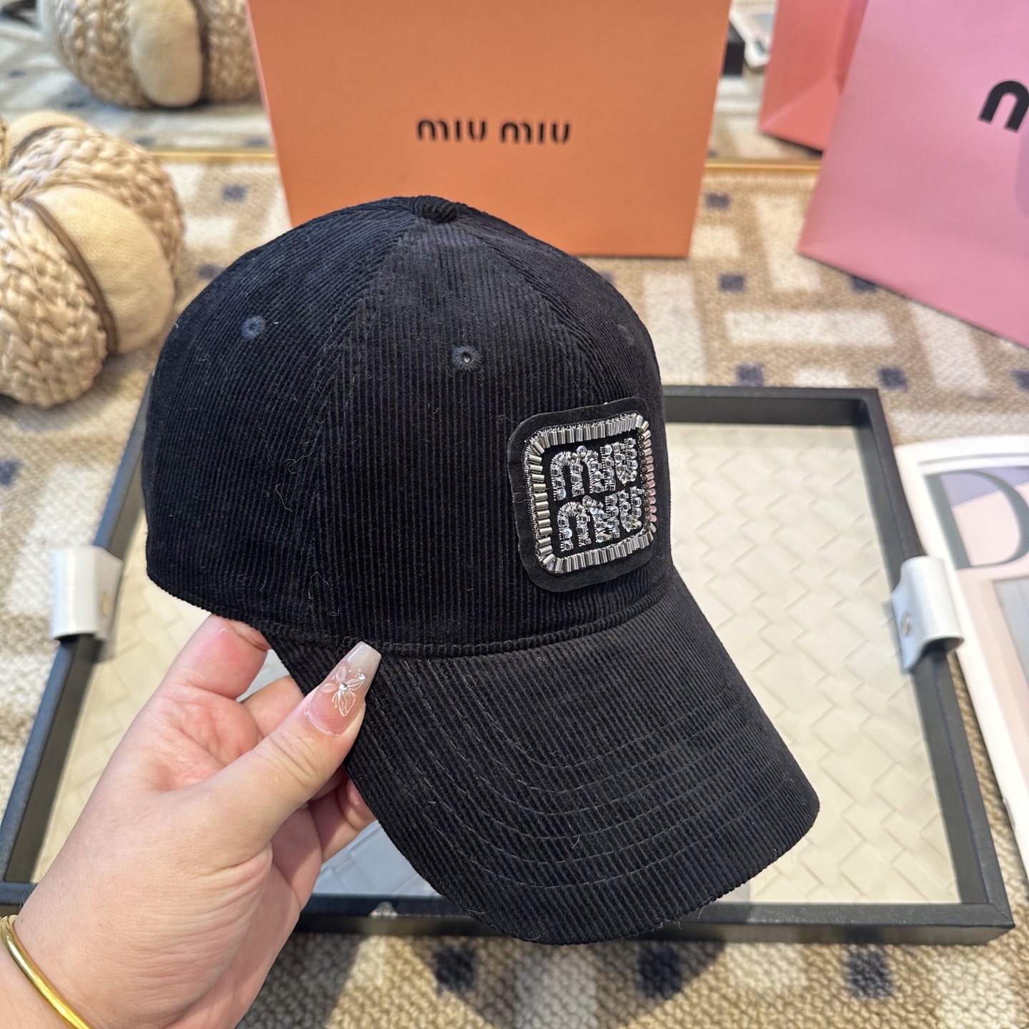 谬谬miumiu 原单 新款棒球帽，正品开模订制，原版做工细致质量超赞！