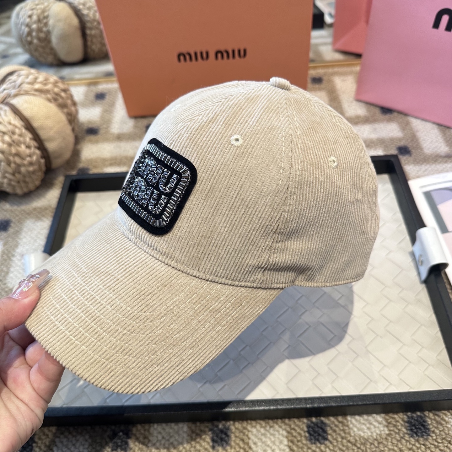 谬谬miumiu 原单 新款棒球帽，正品开模订制，原版做工细致质量超赞！