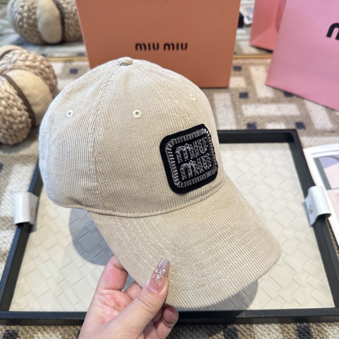 谬谬miumiu 原单 新款棒球帽，正品开模订制，原版做工细致质量超赞！