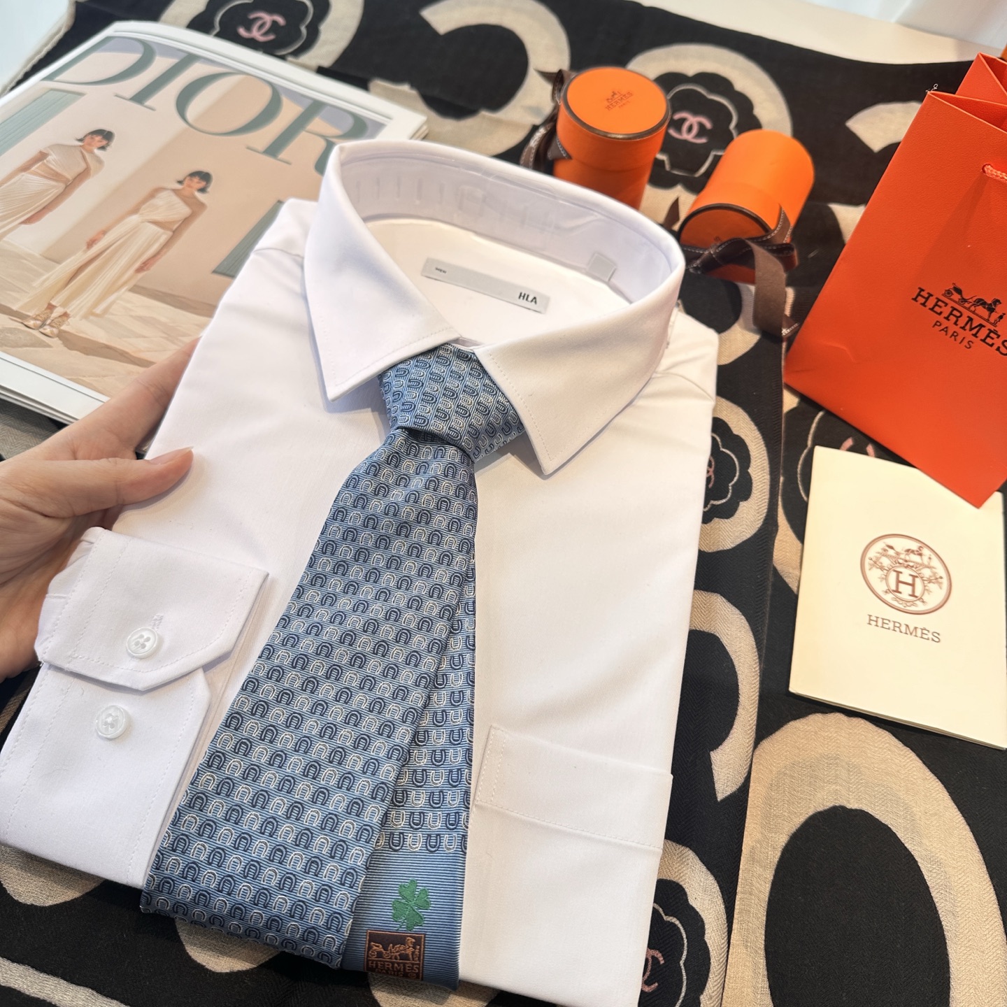 特批 G家专柜新款【GG标识印花领带】男士领带👔👔，稀有采用经典小G LOGO提花展现精湛手工与时尚优雅