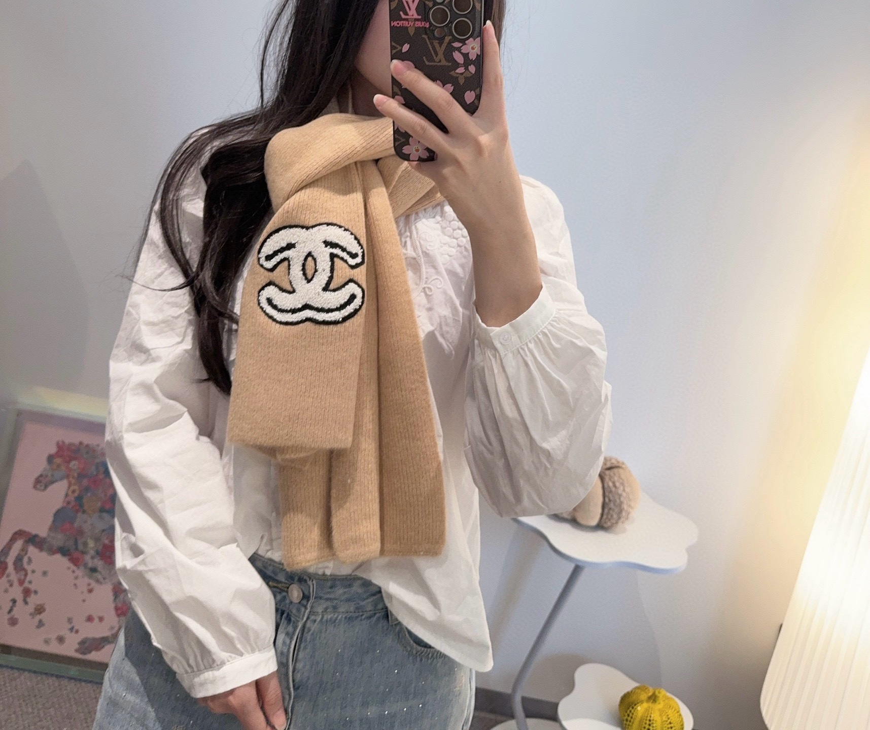👑👑Chanel25秋冬新款针织围巾羊绒针织长巾‼️美翻了[流泪]御用殿堂级极品‼️新款在售 进口纯羊绒针织毛线❗️美丽