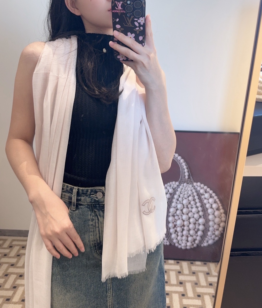 年香奈儿珠片极品原单 [玫瑰]非常温柔美丽的配色！高尖端产物⚠️重磅呈现 ，绝无仅有 史无前例 100%纯山羊绒 暗纹提