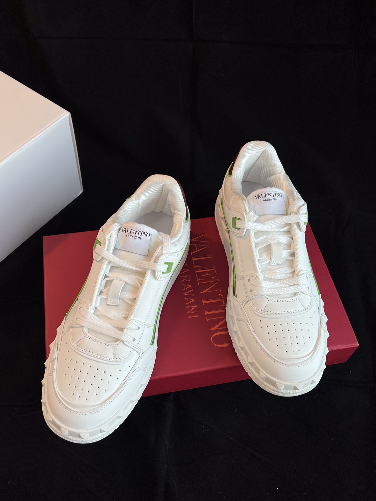 Valentino low-top sneakers white leather studs