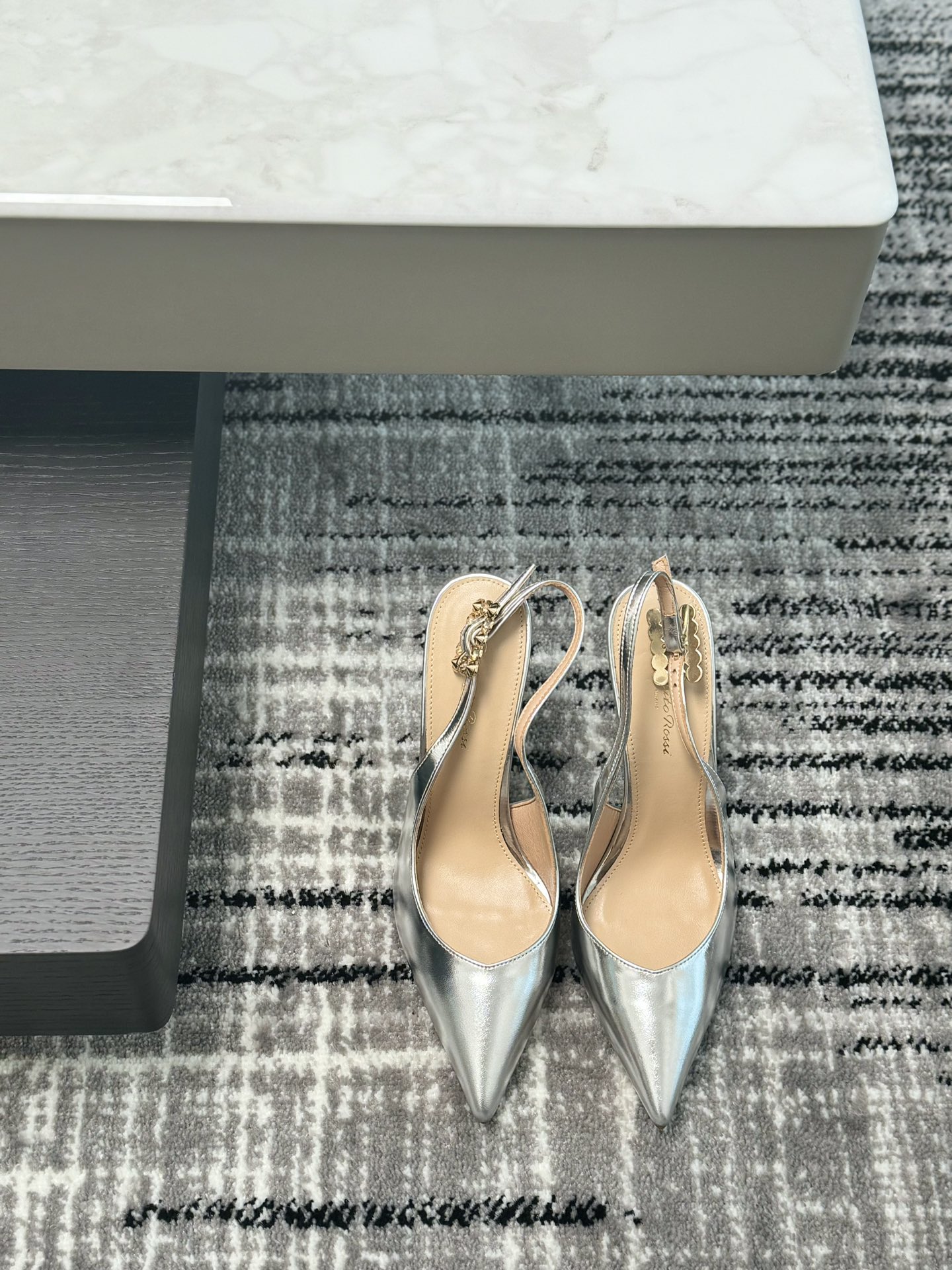 Gianvito Rossi 2022SS transparante open teen pumps met puntneus, upgradeversie + PVC milieuvriendelijk materiaal, 10,5 cm, schapenleren voering