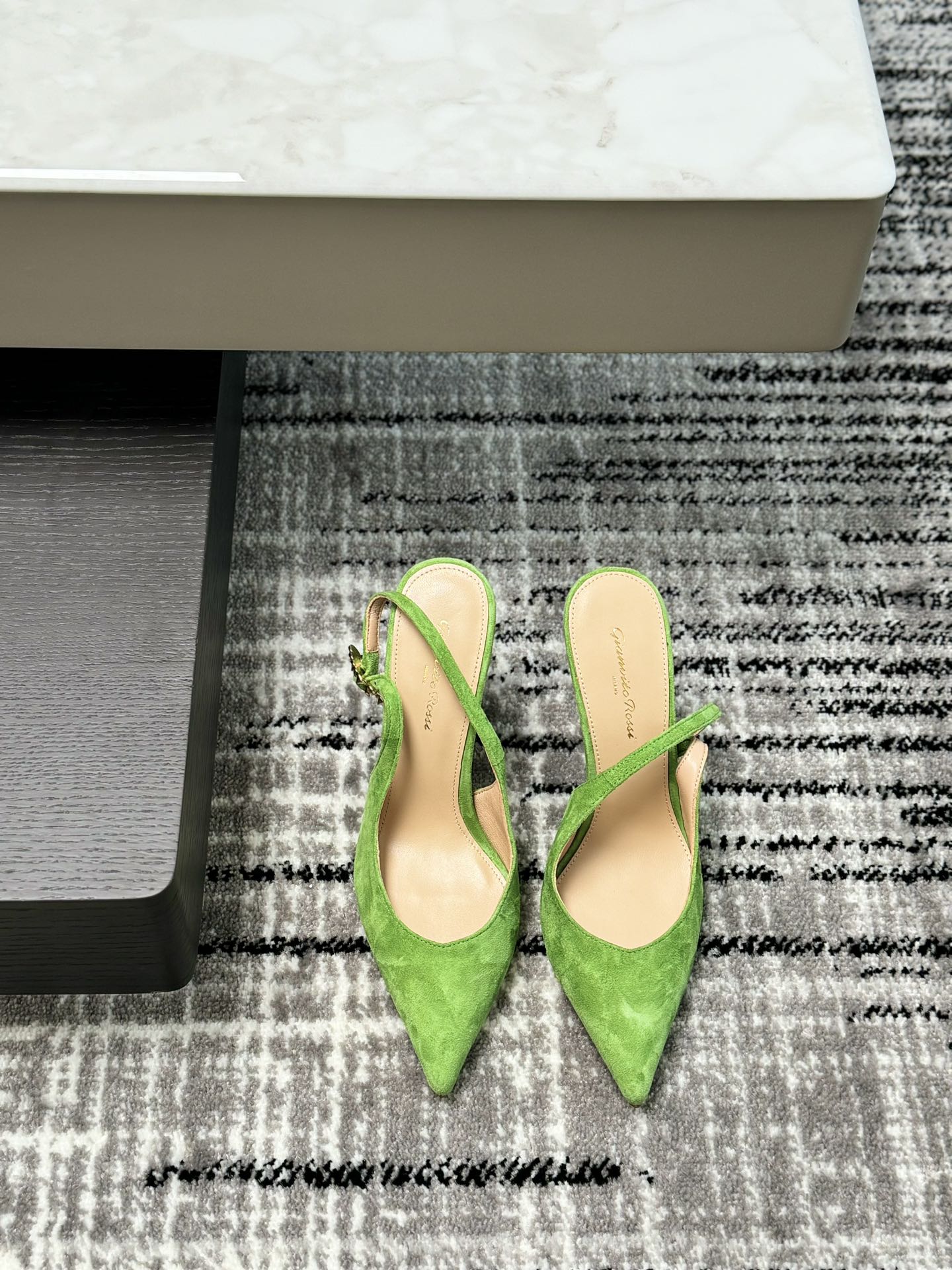 Gianvito Rossi 2022SS transparante open teen pumps met puntneus, upgrade versie + PVC milieuvriendelijk materiaal, 10,5 cm lamsleren voering
