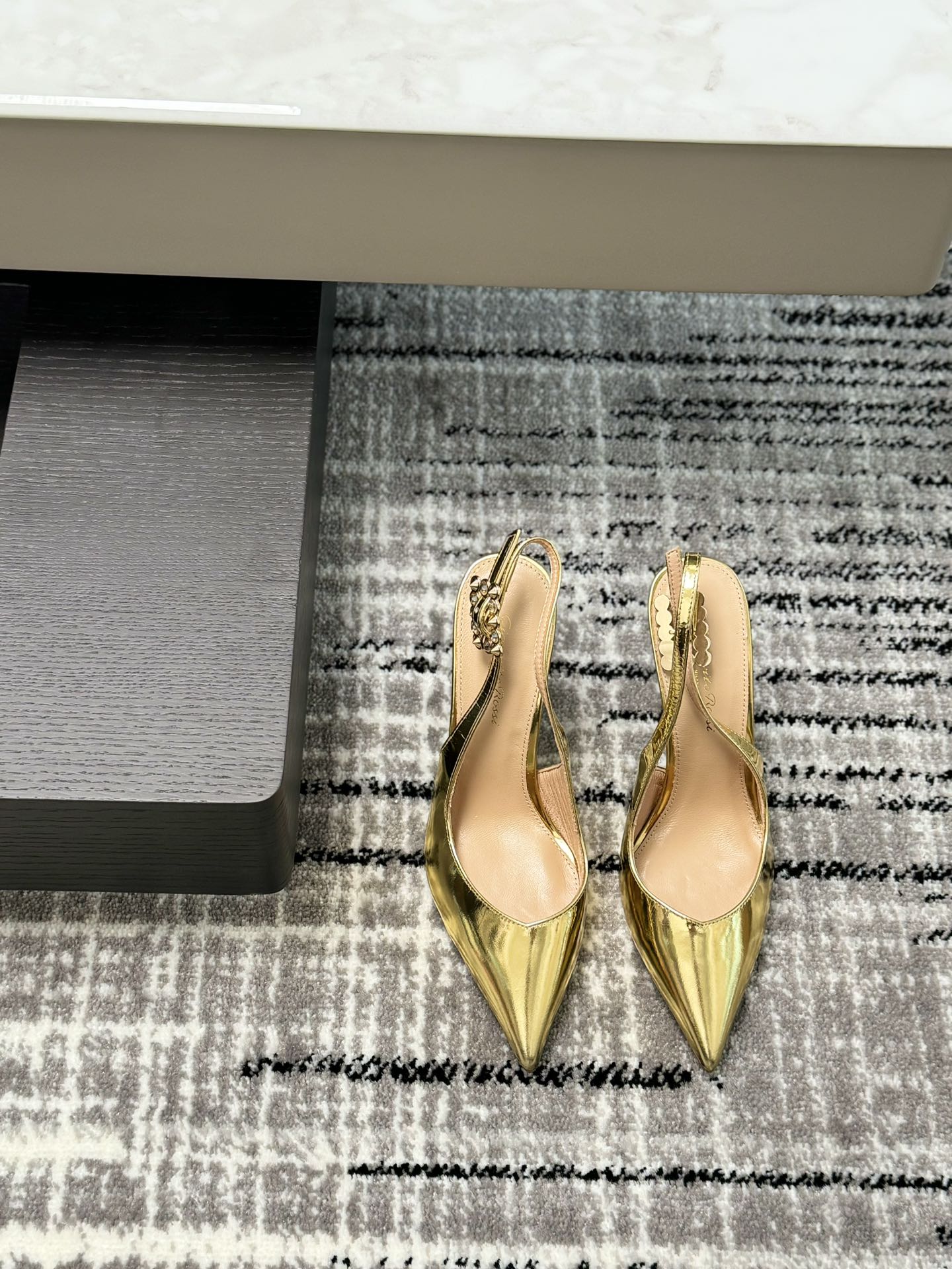 Gianvito Rossi 2022SS transparante open teen pumps met puntneus, upgradeversie + PVC milieuvriendelijk materiaal, 10,5 cm, schapenleren voering