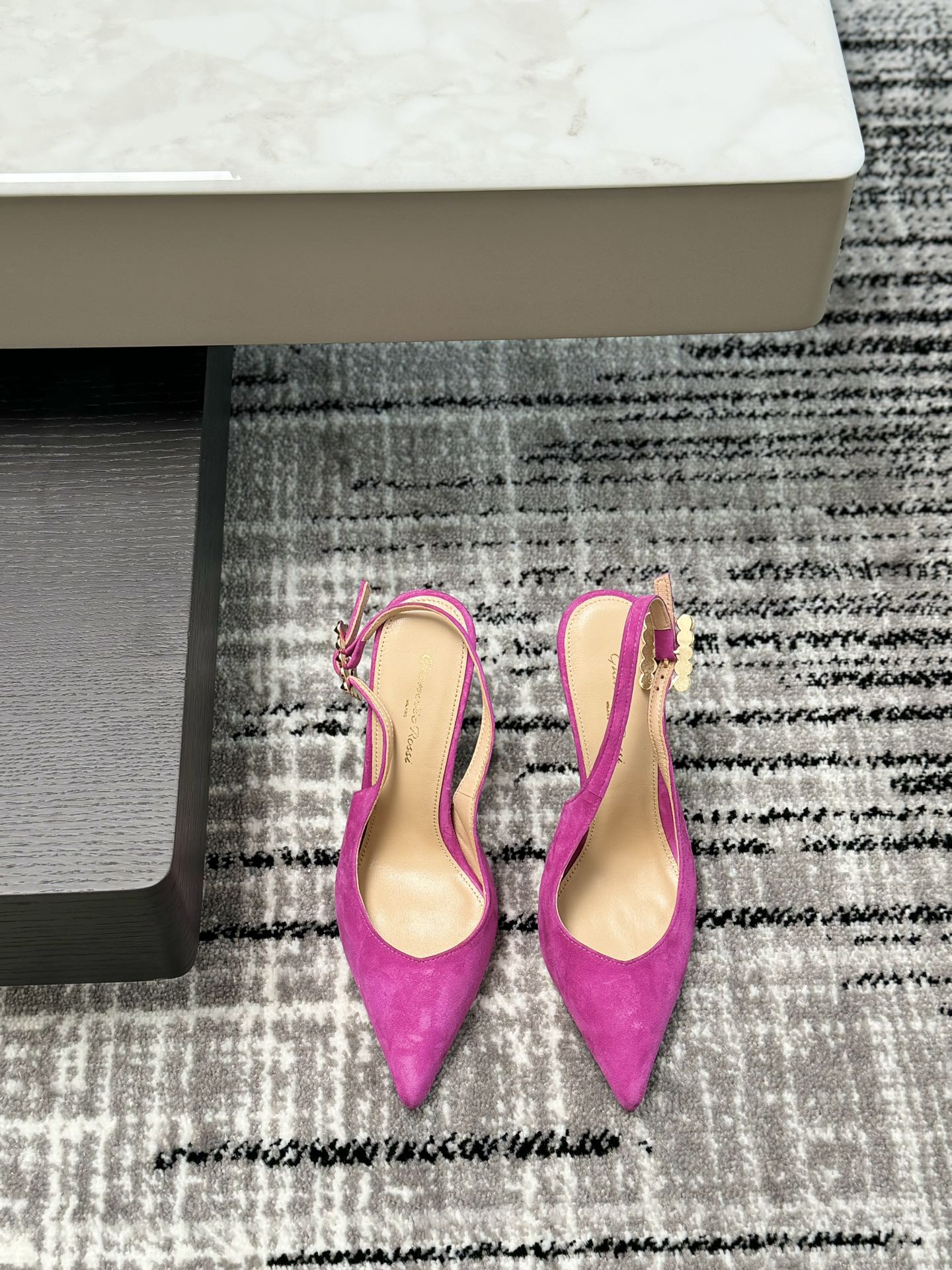 Gianvito Rossi 2022SS transparante open teen pumps met puntneus, upgradeversie + PVC milieuvriendelijk materiaal, 10,5 cm, schapenleren voering