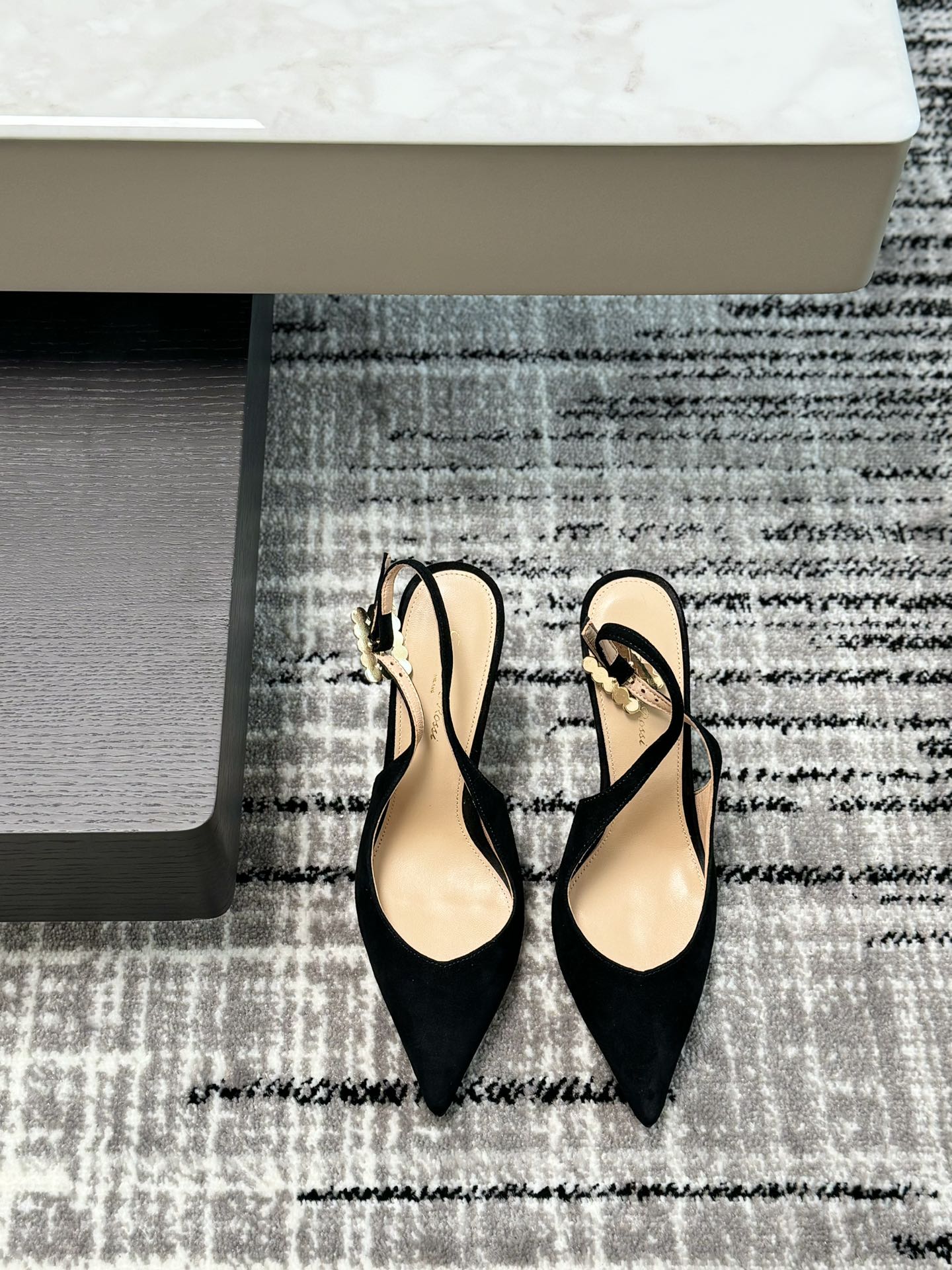 Gianvito Rossi 2022SS transparante open teen pumps met puntneus, upgradeversie + PVC milieuvriendelijk materiaal, 10,5 cm lamsleren voering