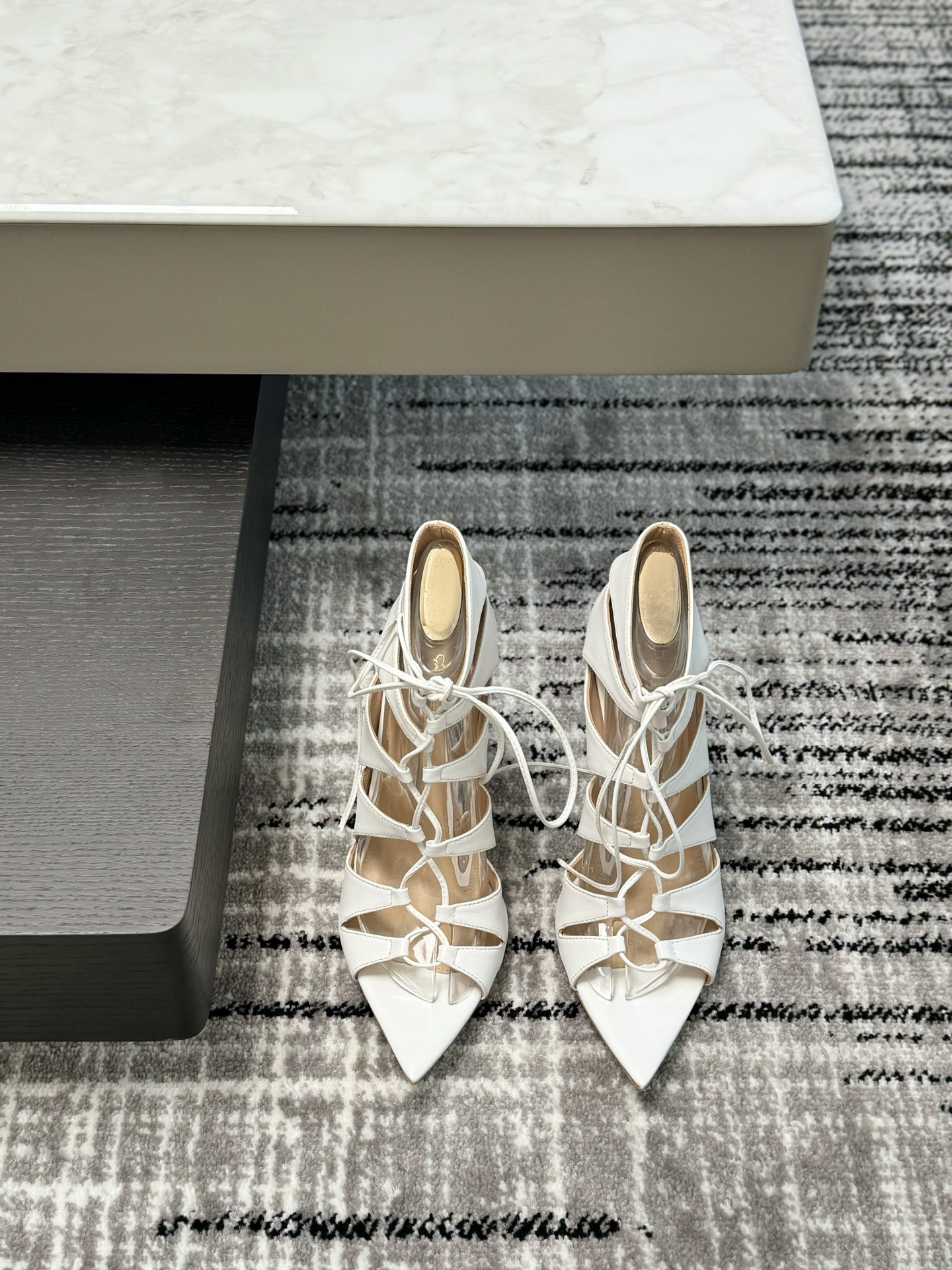 Gianvito Rossi Eiko Stiletto low-heel mules sandals suede + mesh + Czech crystals 10.5cm/8cm
