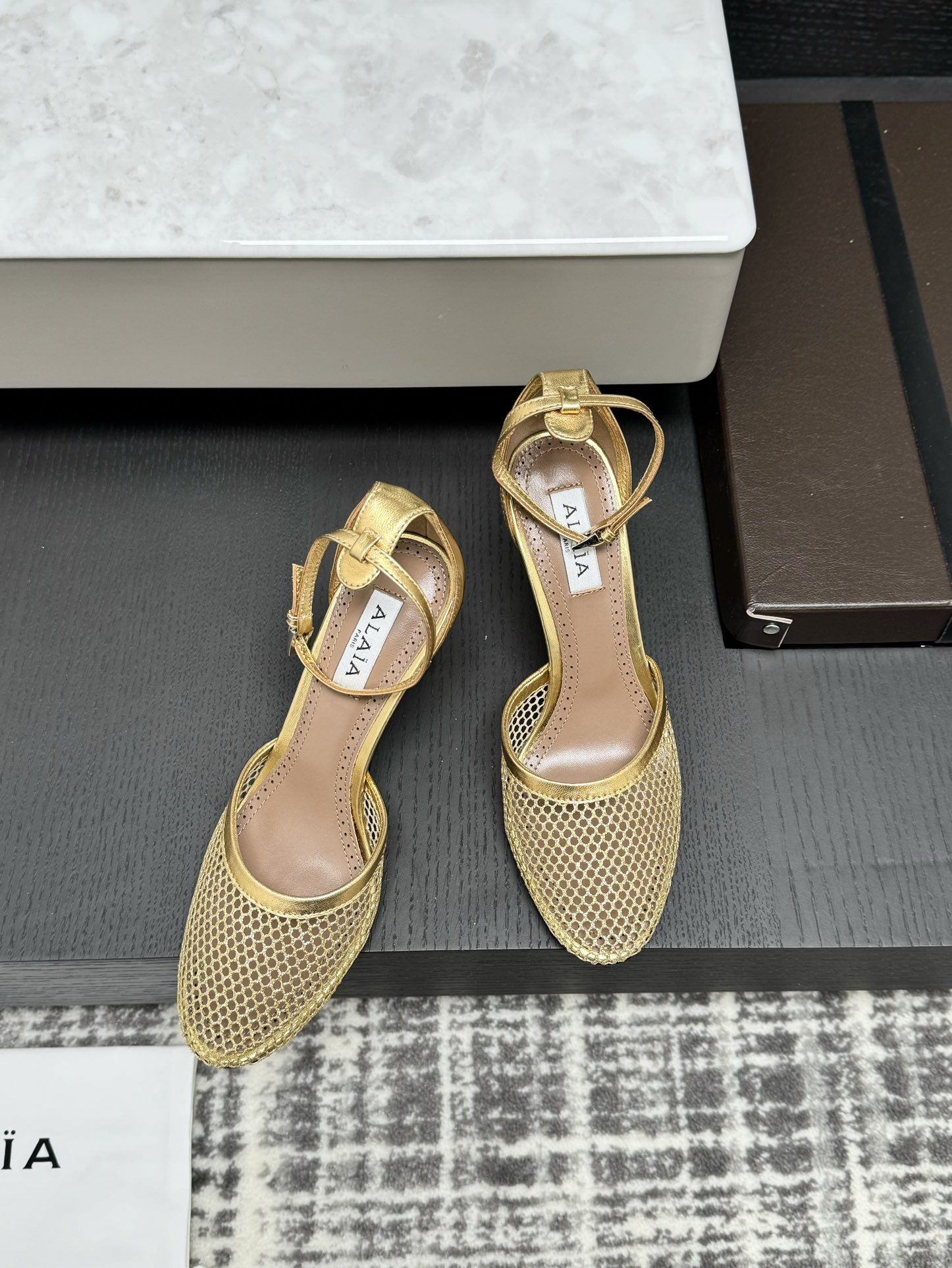 ALAIA mesh hoge hak sandalen dames elegant verfijnd - topversie