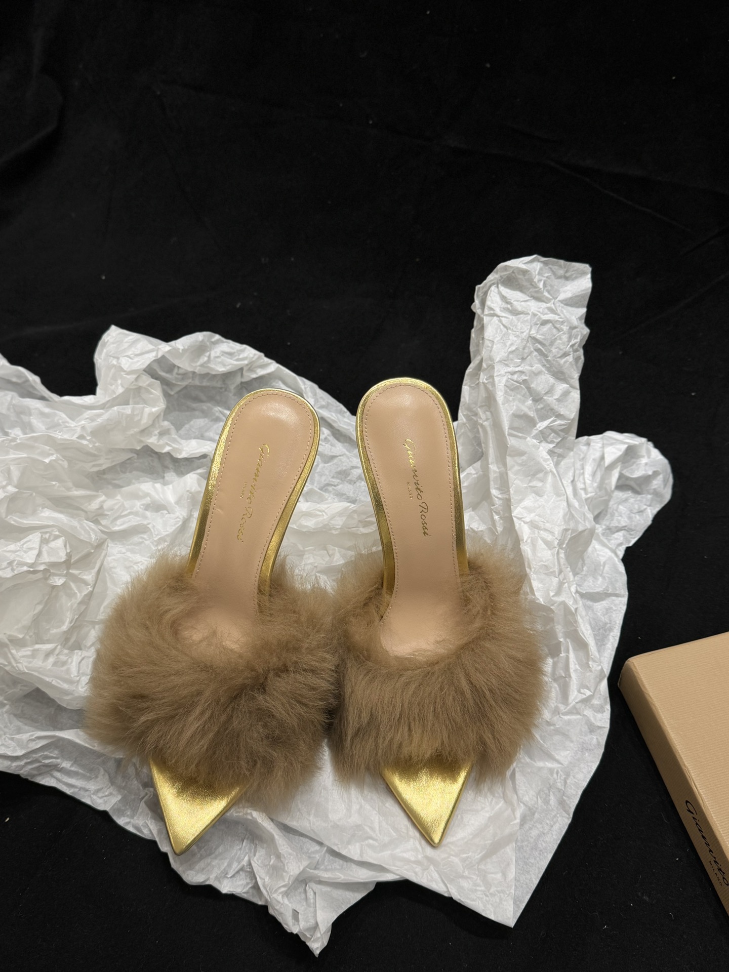 Gianvito Rossi 2025SS Mules à talons minimalistes Elle+ Toscane 10,5 cm semelle en cuir italien