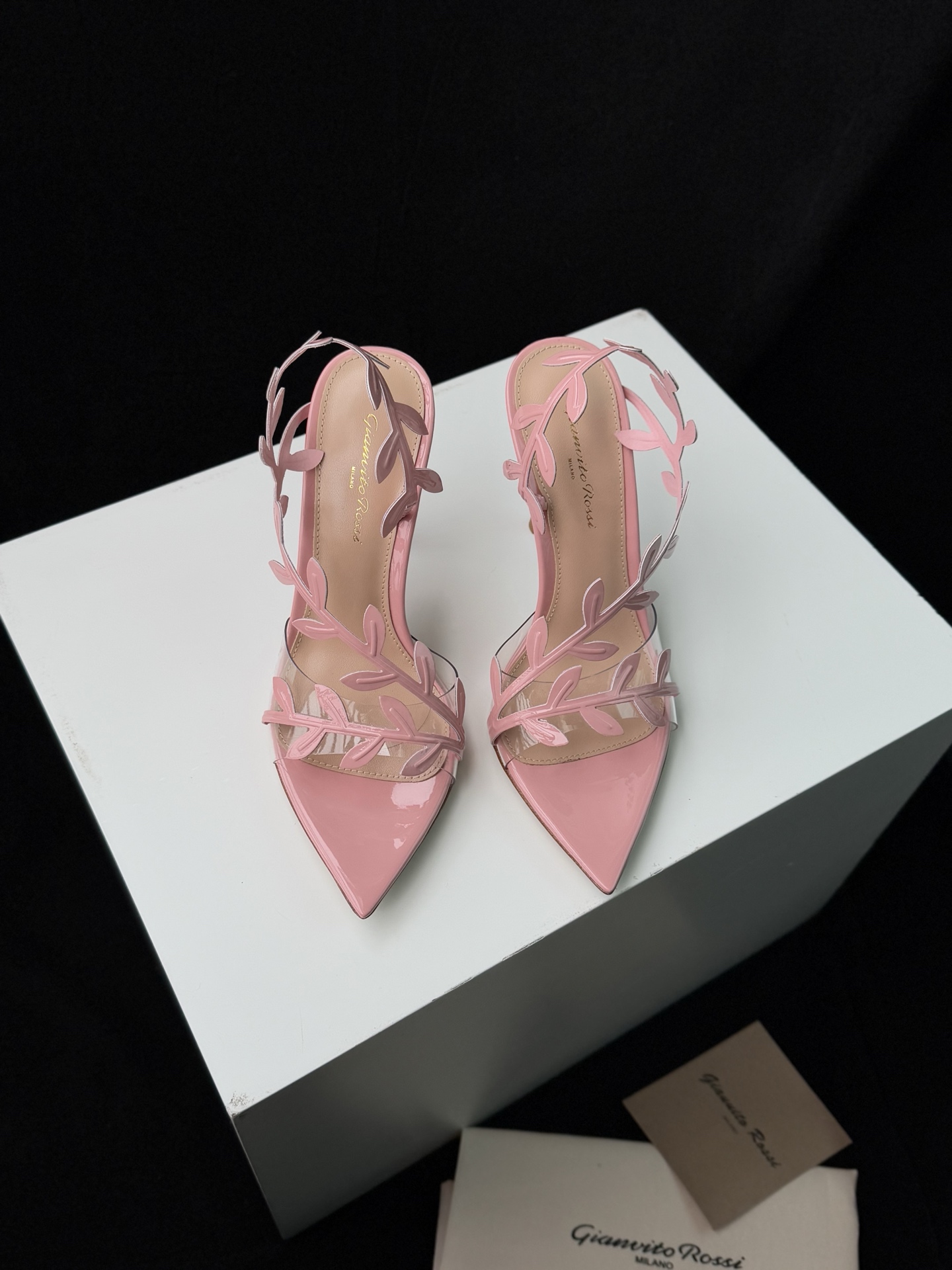 Gianvito Rossi Eiko Stiletto talons hauts mules sandales cuir nubuck + mesh + strass tchèques 10.5cm/8cm