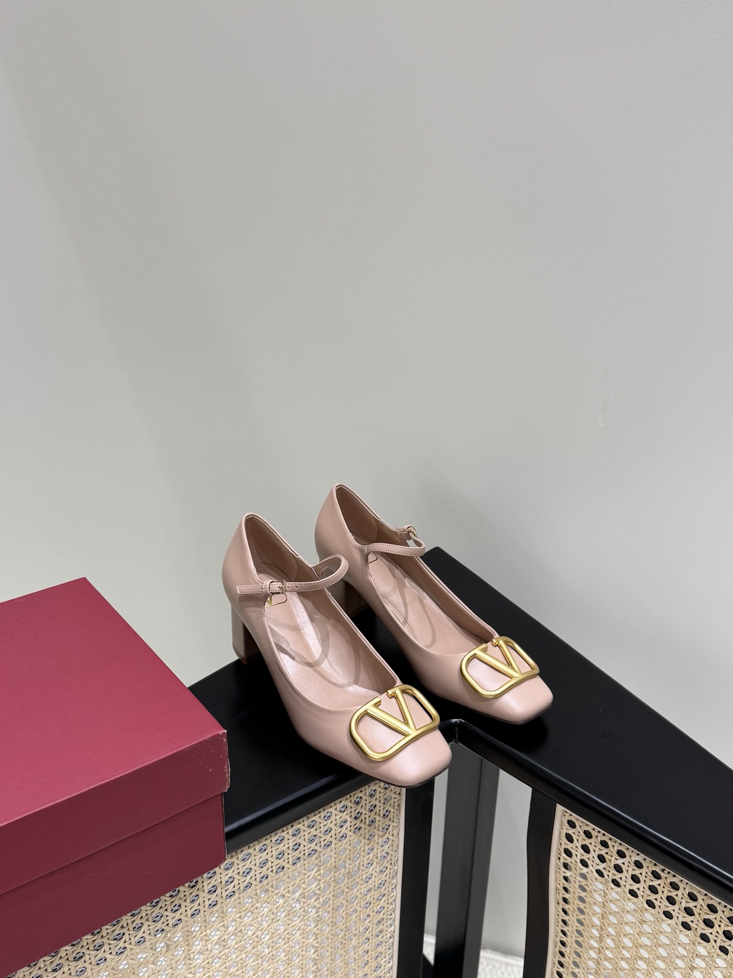 Valentino Mary Jane flats matte sheepskin leather sole
