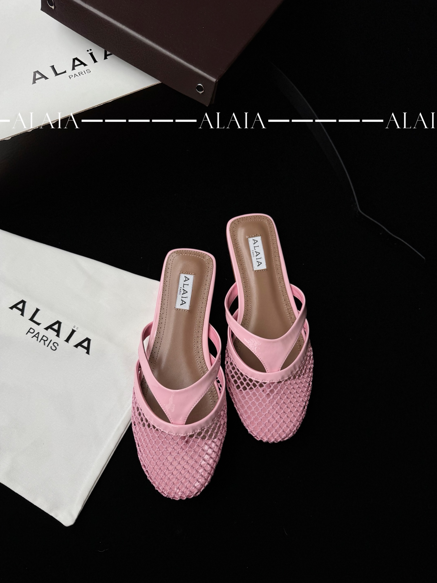 ALAIA сетчатые полутапки женские комфортные универсальные - топ версия