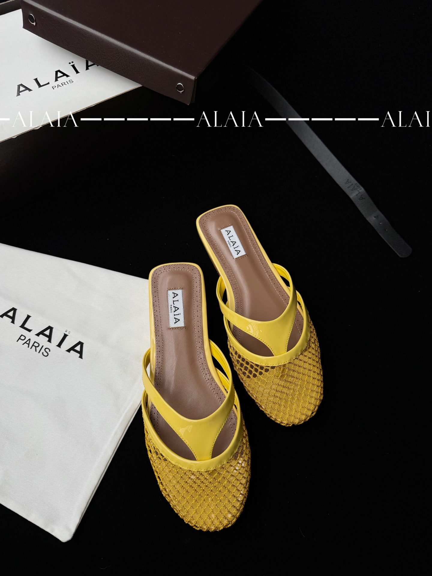 ALAIA сетчатые полутапки женские комфортные универсальные - топ версия