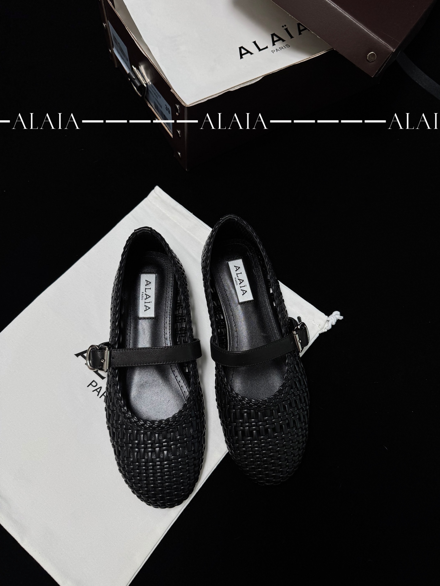 ALAIA メッシュ編みバレエシューズ レディース ヴィンテージ ニッチ-トップバージョン