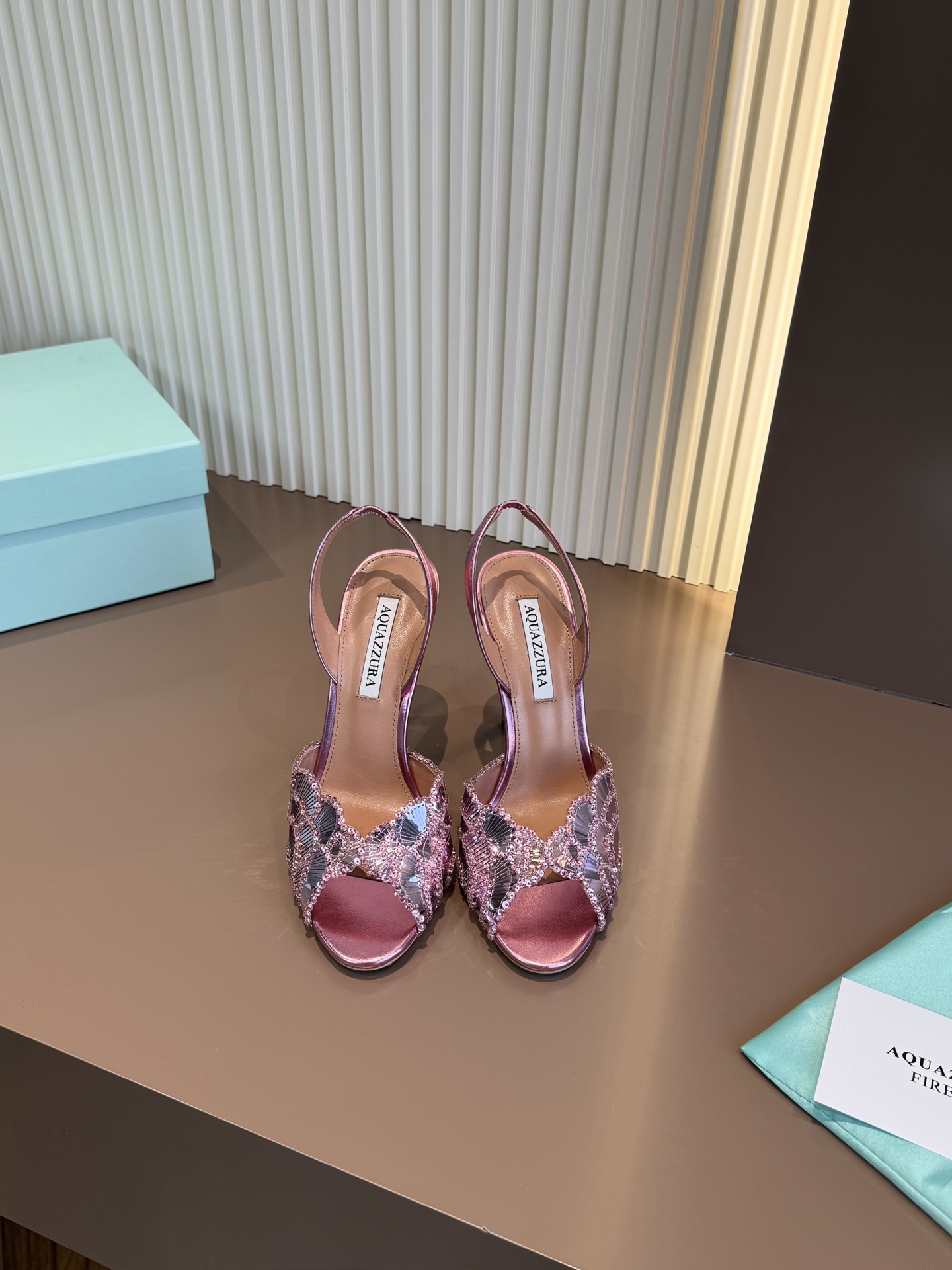 Aquazzura sequin high heel sandals paillette sheepskin