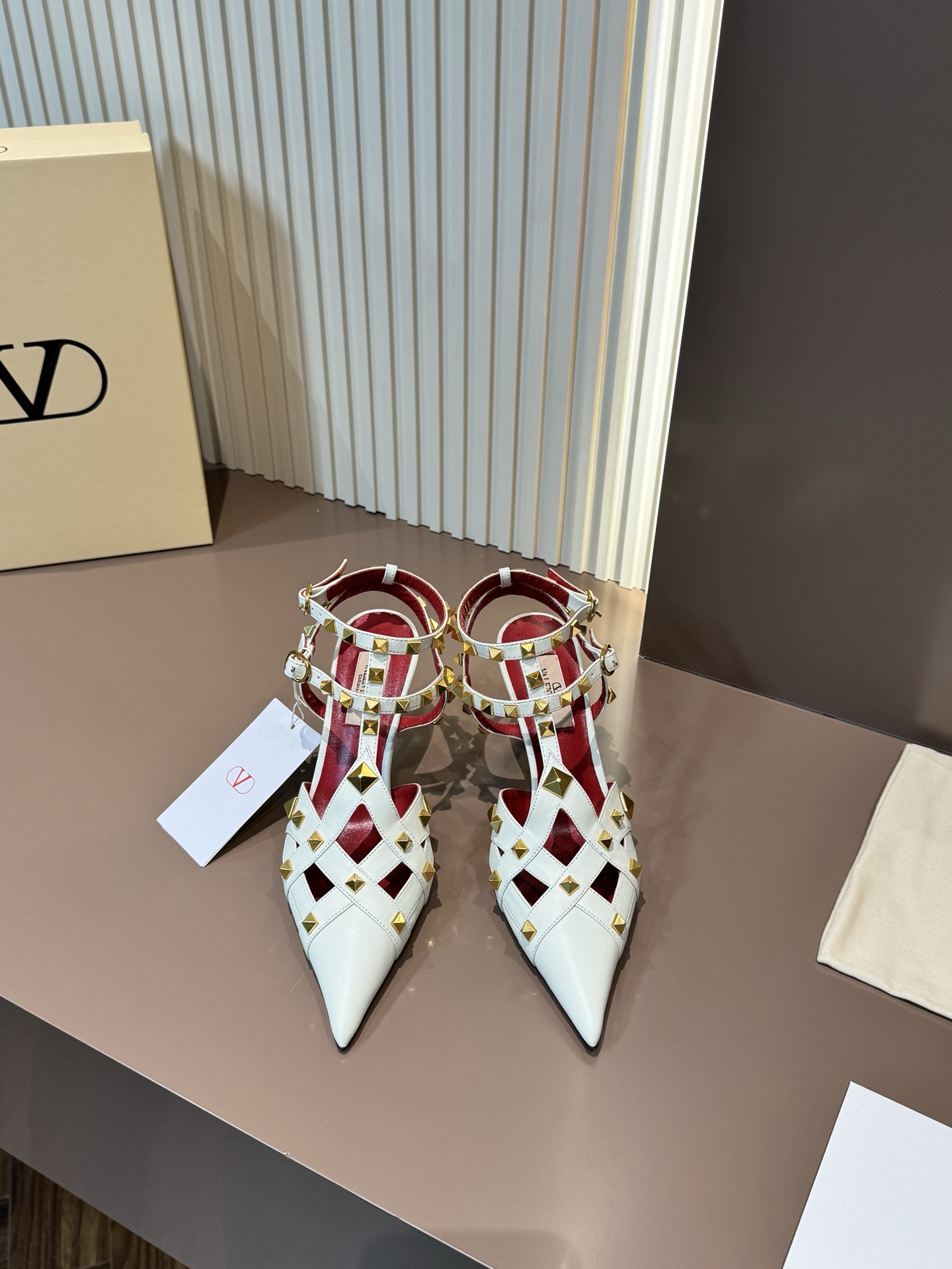 Valentino Rockstud leather pointed-toe stiletto sandals