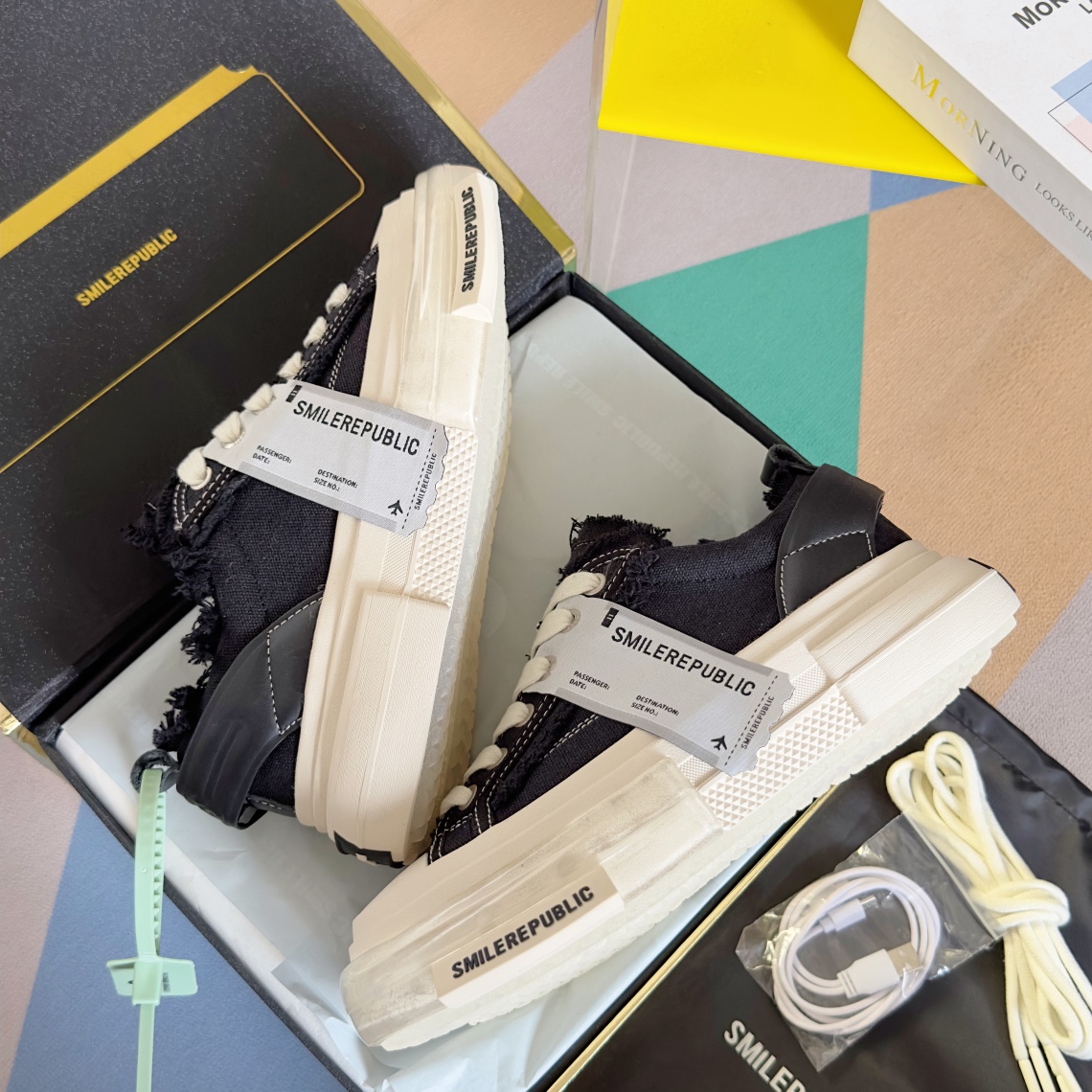 SMILEREPUBLIC Seon Jian Canvas Shoes: Retro Style for Couples’ Leisure Sneakers - 图片 6