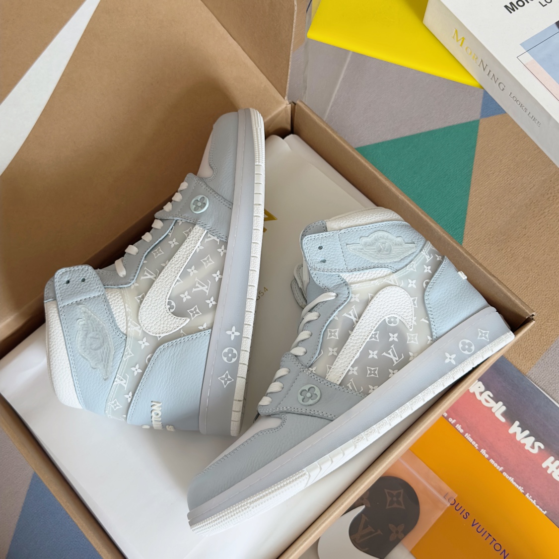 Limited Edition LV x Nike Sneakers with Zirconium Details: Top Version Summary - 图片 6