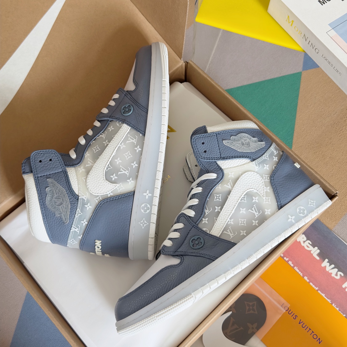 Limited Edition LV x Nike Sneakers Featuring Zirconium Elements – Top Version Summary - 图片 6