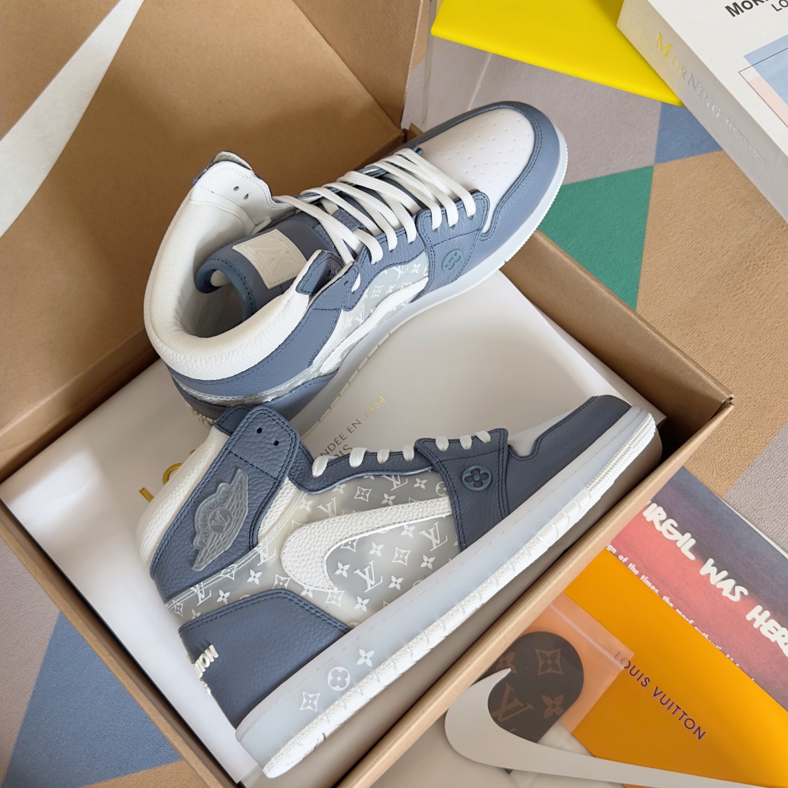 Limited Edition LV x Nike Sneakers Featuring Zirconium Elements – Top Version Summary - 图片 4