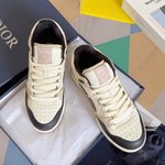 Dior Skateboard Shoes Sneakers Beige Black Grey White Printing Unisex Calfskin Cowhide Rubber TPU Spring Collection Oblique Mid Tops
