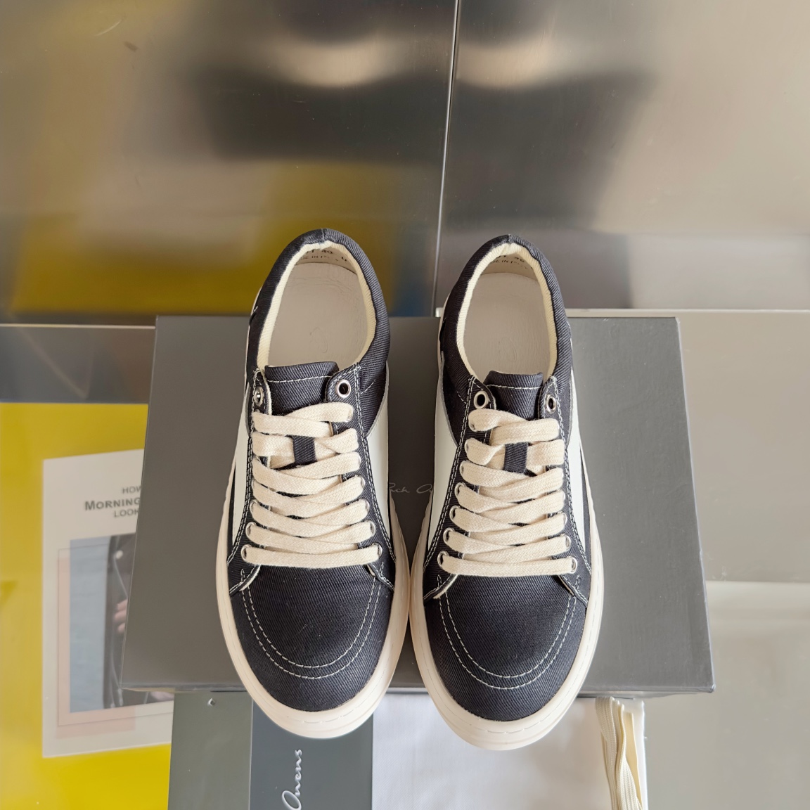RICK OWENS VANS Collaboration: Luxurious Calfskin Shoes Collection Top Version 650 - 图片 7