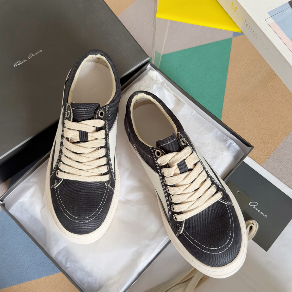 RICK OWENS VANS Collaboration: Luxurious Calfskin Shoes Collection Top Version 650 - 图片 1