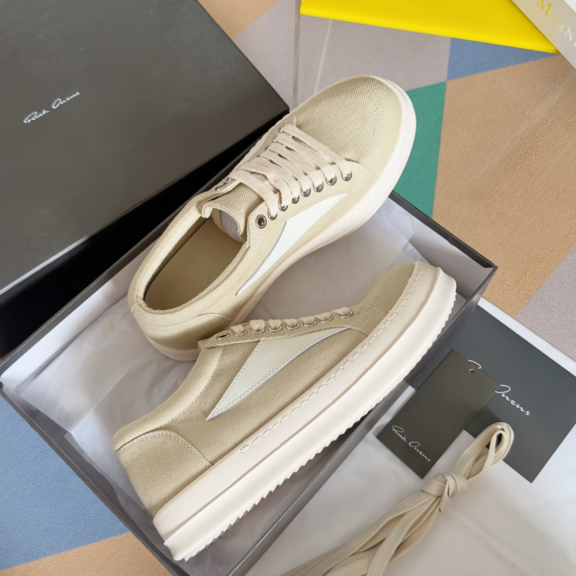 Luxurious Rick Owens Calfskin Vans: Fashionable, Dark, Luxor Shoes Collection - 图片 4