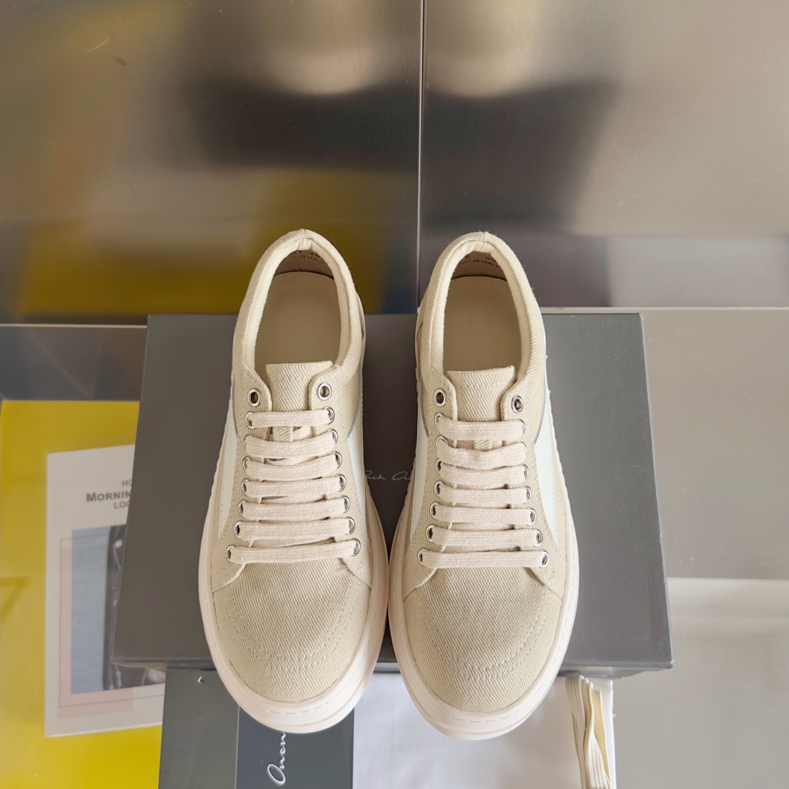 Luxurious Rick Owens Calfskin Vans: Fashionable, Dark, Luxor Shoes Collection - 图片 7