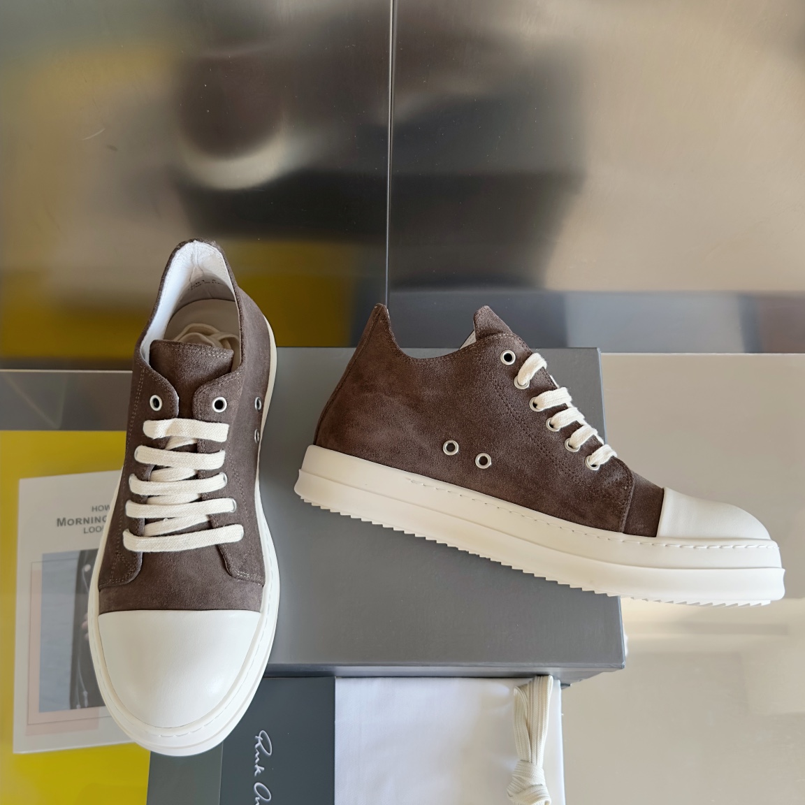 Top Version: Exclusive Zirconium Shoes by RICK OWENS THROUGH VANS – Luxor Collection - 图片 3