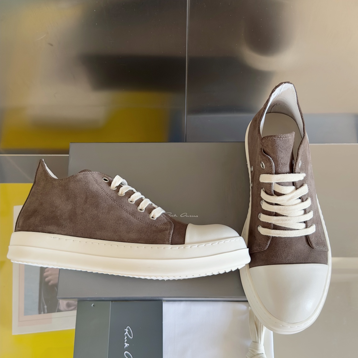 Top Version: Exclusive Zirconium Shoes by RICK OWENS THROUGH VANS – Luxor Collection - 图片 2