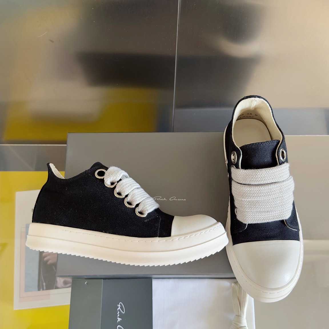 Top Version: Premium Zirconium Tape Shoes by Rick Owens x Vans - 图片 2