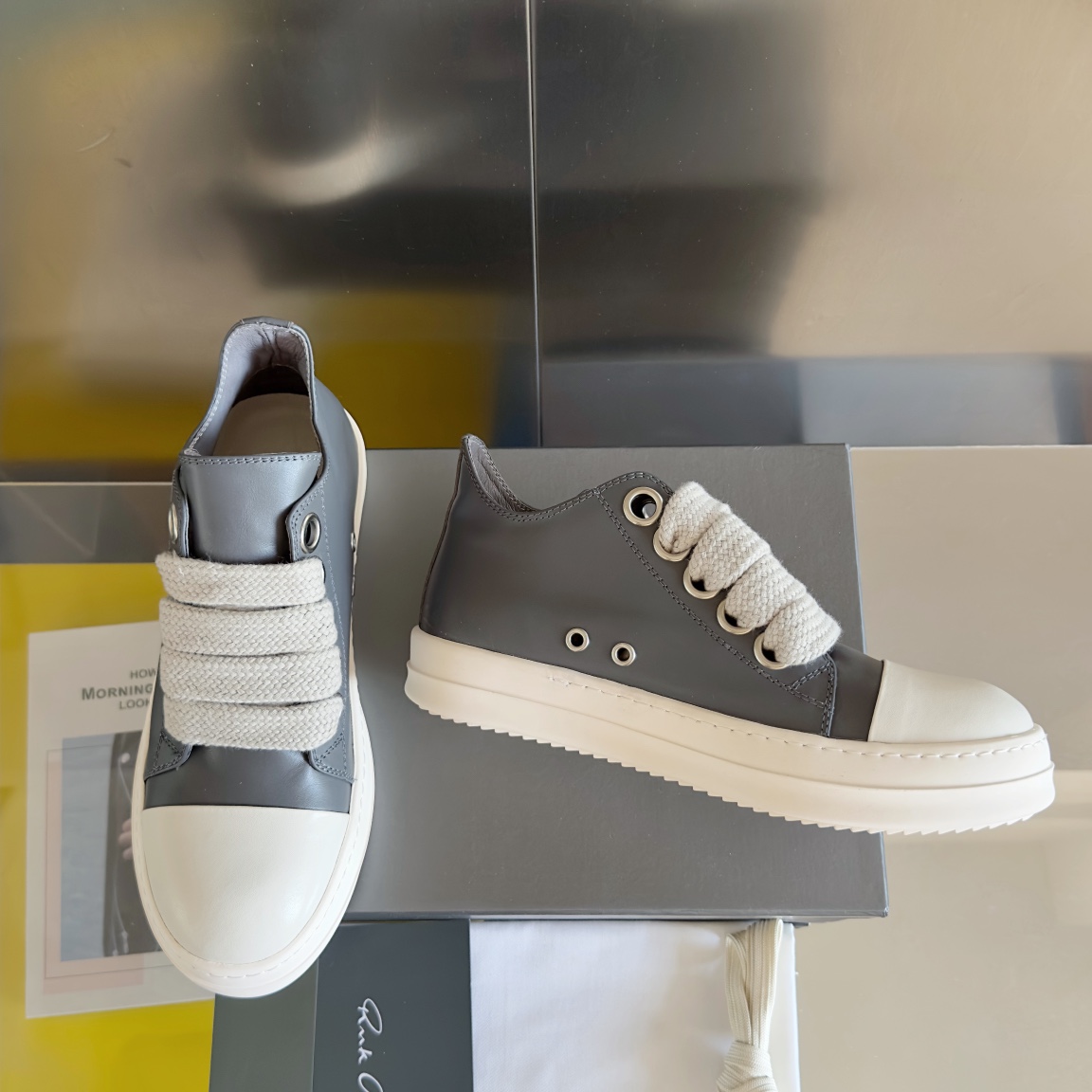 Top Version: Premium Zirconium Tape Shoes by Rick Owens x Vans - 图片 3