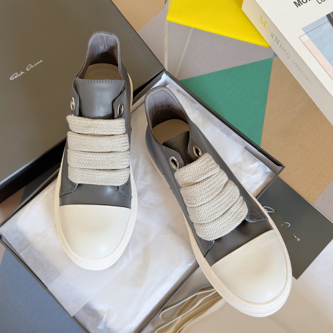 Top Version: Premium Zirconium Tape Shoes by Rick Owens x Vans