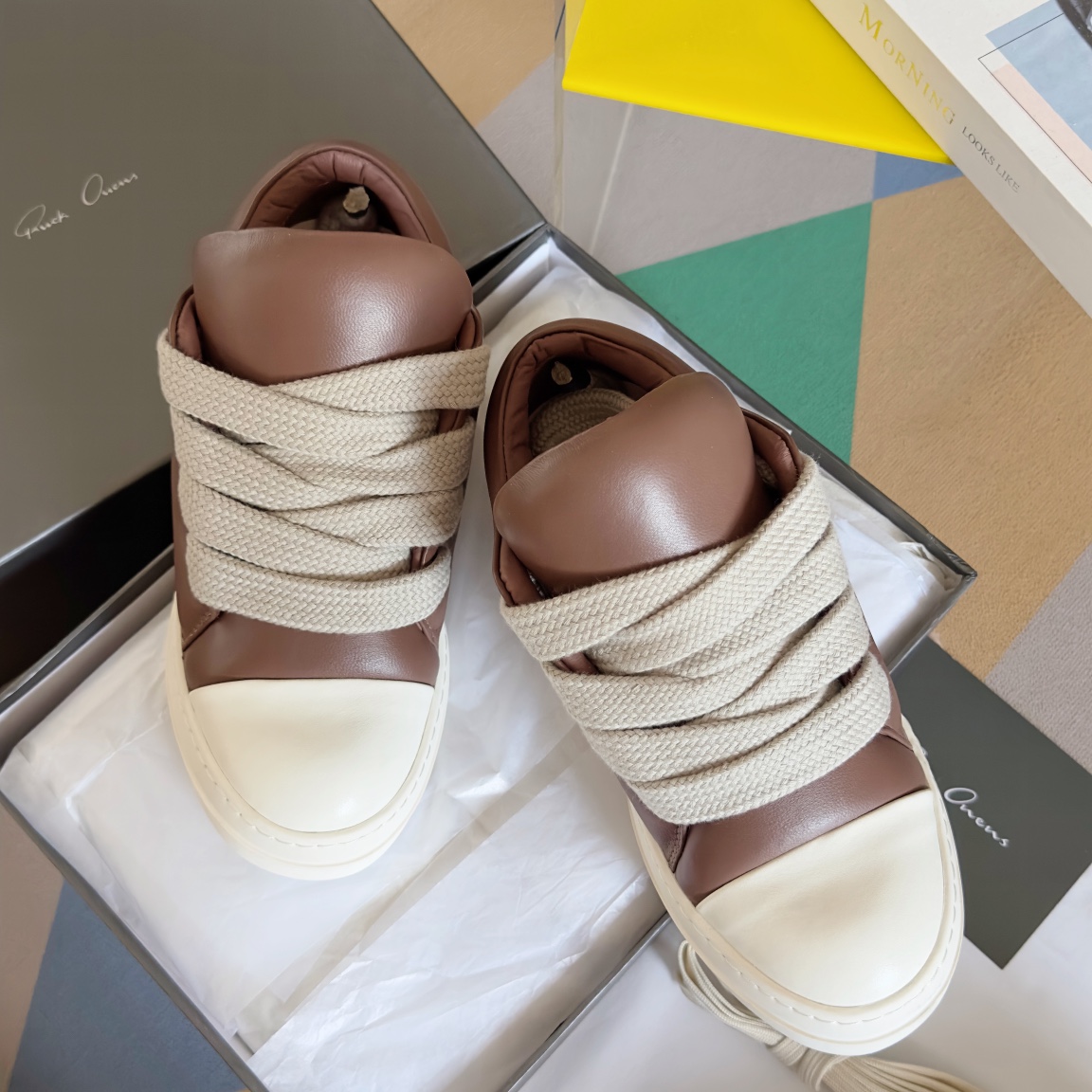 RICK OWENS JUMBO LACE Sneakers: Luxurious, Stylish, Comfortable, Original Leather, Unique Design