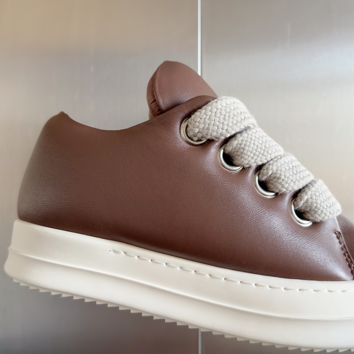 RICK OWENS JUMBO LACE Sneakers: Luxurious, Stylish, Comfortable, Original Leather, Unique Design - 图片 8