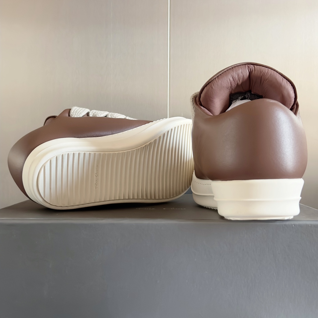 RICK OWENS JUMBO LACE Sneakers: Luxurious, Stylish, Comfortable, Original Leather, Unique Design - 图片 9
