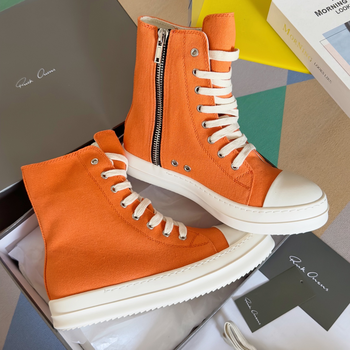 Rick Owens Skor Toppversion: modell av tygtunn rem — photo 4