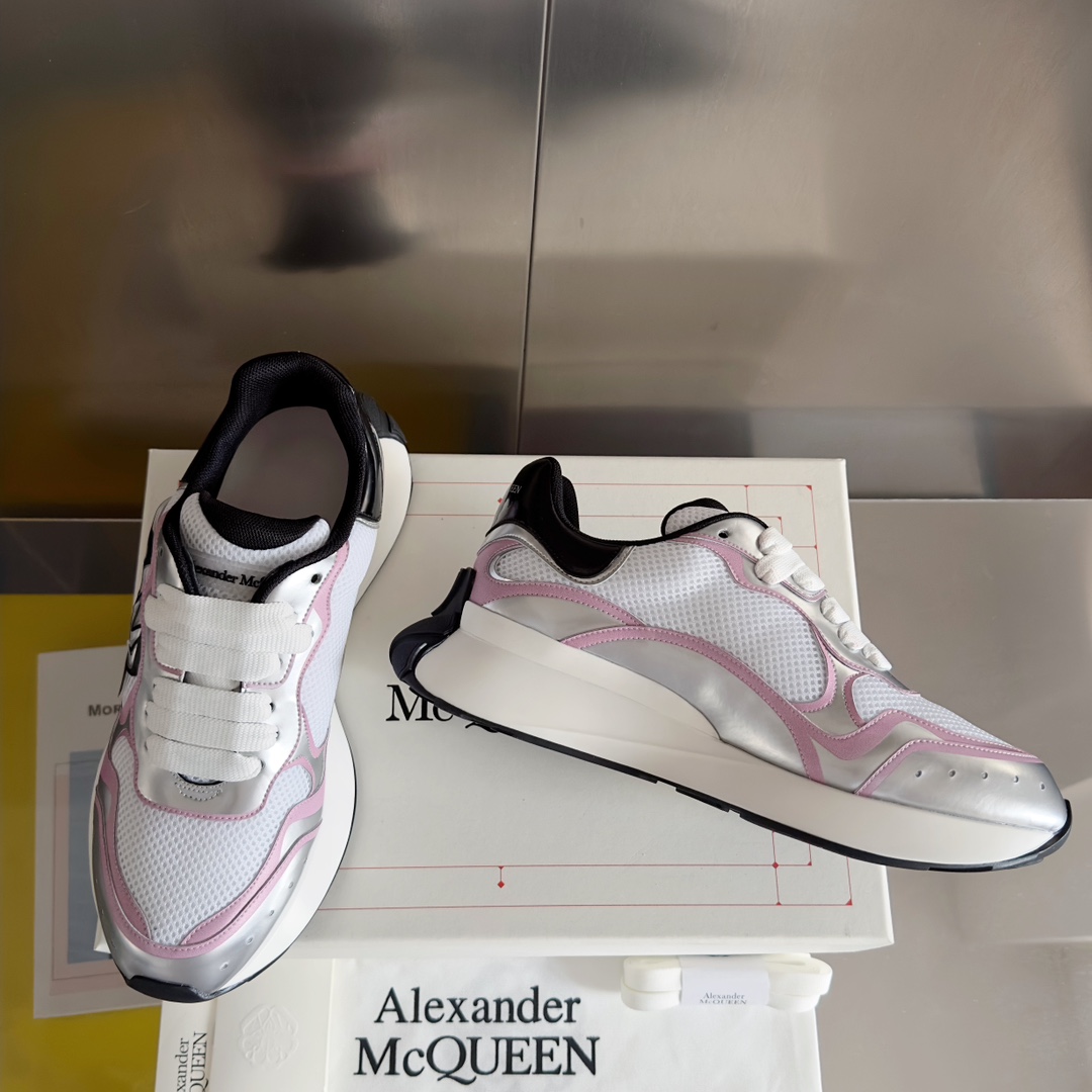 顶级版本女款ALEXANDERMCQUEEN/亚历山大麦昆SprintRunner系列情侣款休闲运动鞋小